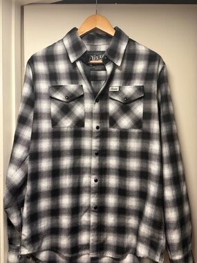 DIXXON Black and White Plaid Work Shirt